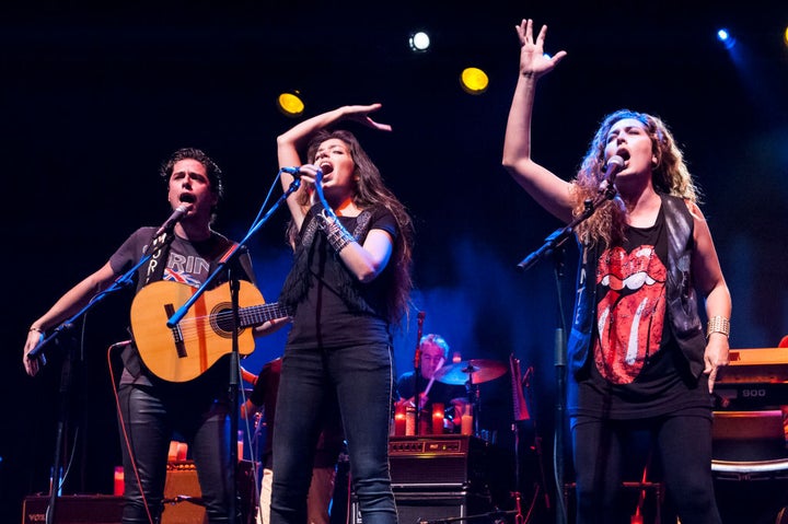 Kiki Morente, Soleá Morente y Estrella Morente en un concierto en Madrid en 2013.