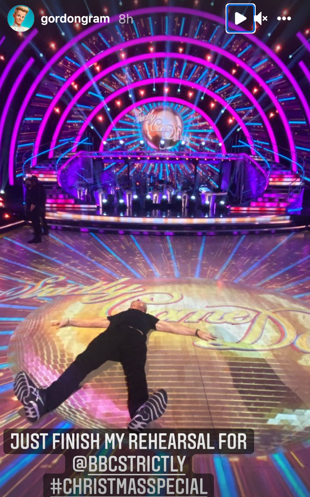 Gordon passed out on the Strictly