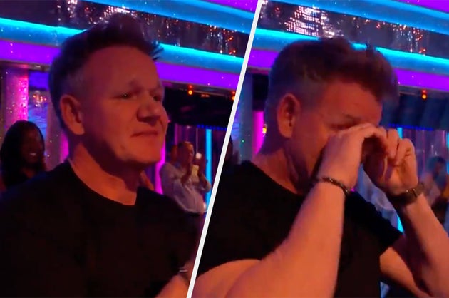 Gordon Ramsay was seen in tears in the Strictly