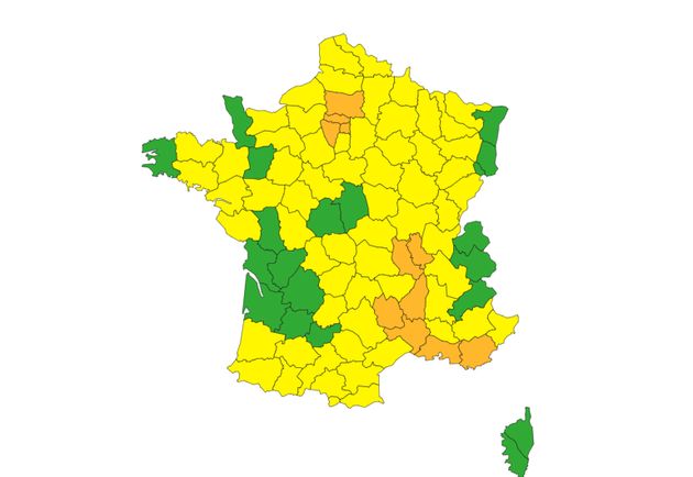 L'alerte orange ne concerne plus que quelques départements de l'Île-de-France et du sud-est du