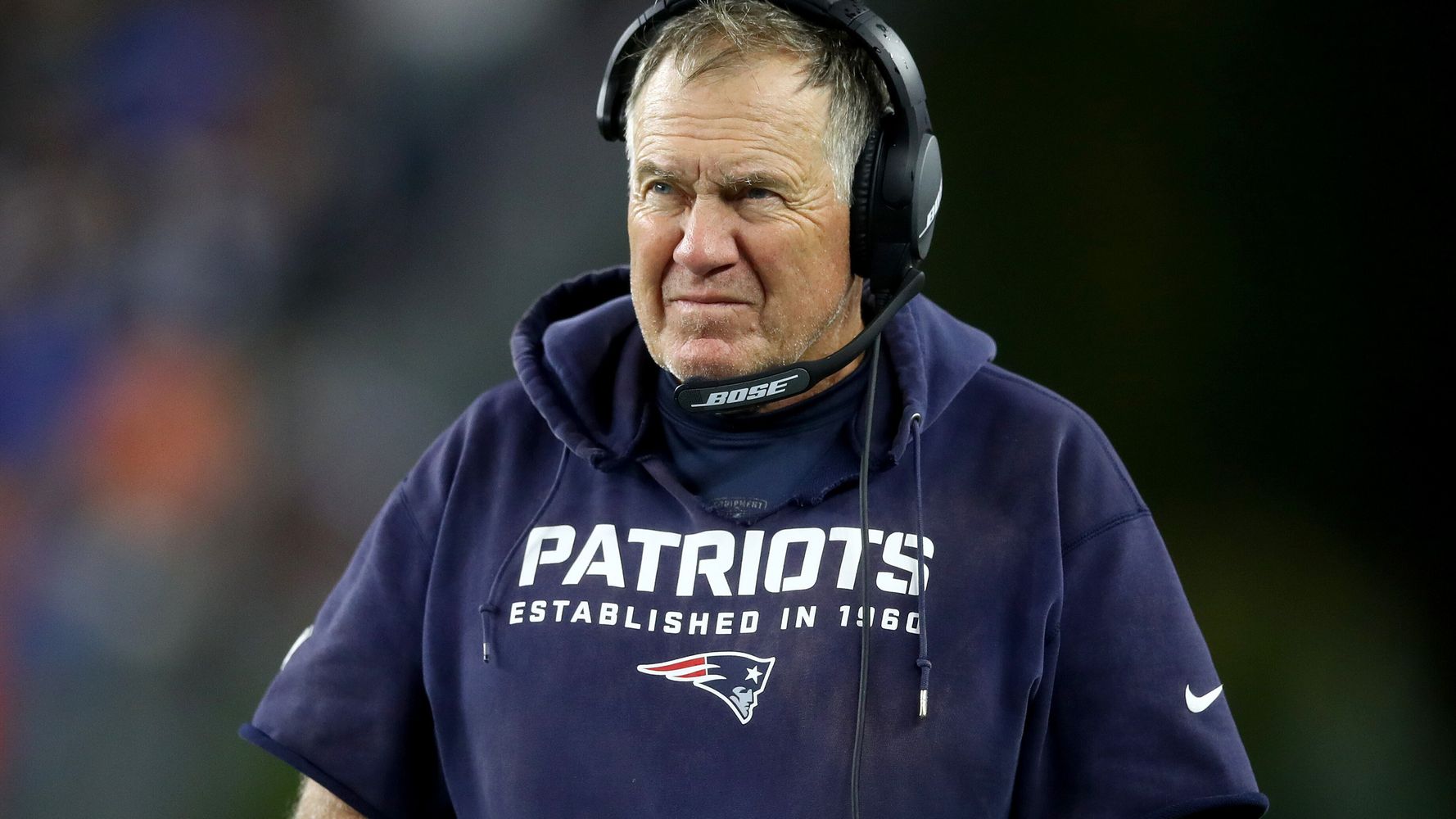 Bill Belichick's Oral Hygiene Fumble During Buccaneers-Patriots Game Disgusts Fans