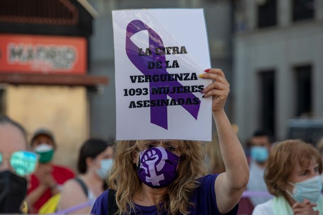 Manifestación contra la violencia machista en la madrileña Puerta del Sol, en una foto de