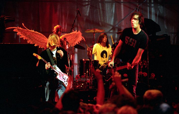 Nirvana performing in 1993