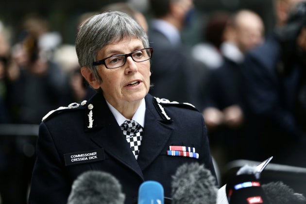 Metropolitan Police chief Cressida Dick speaks to press after Wayne Couzens was sentenced to life in...