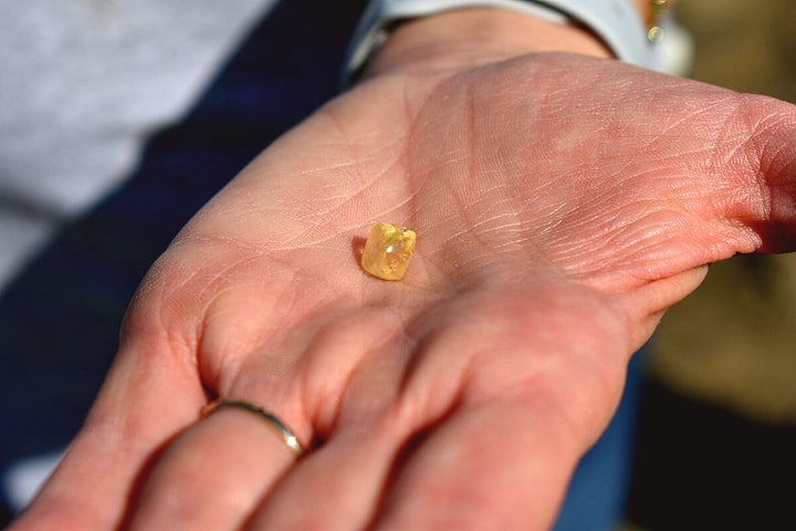 Noreen Wredberg shows off her treasure.