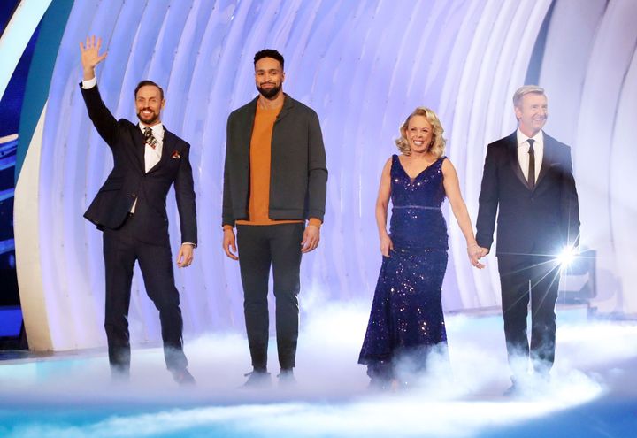 Jason on Dancing On Ice with fellow judges Ashley Banjo, Jayne Torvill and Christopher Dean 