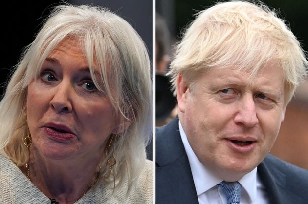 Culture secretary Nadine Dorries and PM Boris
