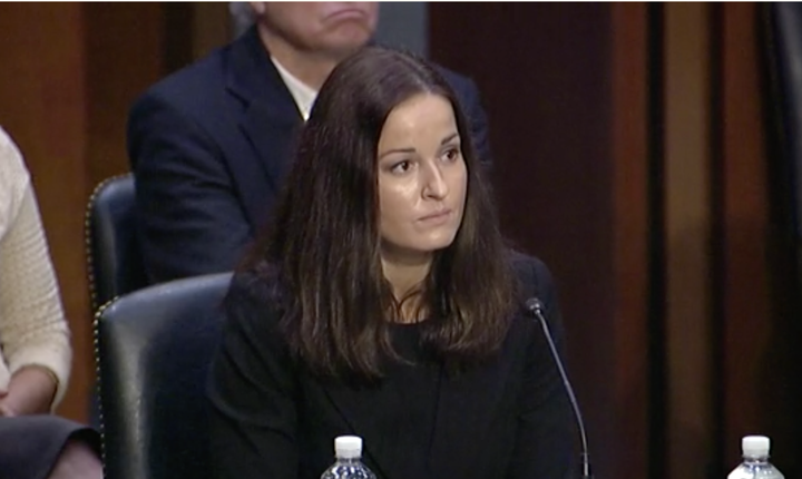 Lauren J. King testifies before the Senate Judiciary Committee on June 9. President Joe Biden nominated King to be a judge on the U.S. District Court for the Western District of Washington.