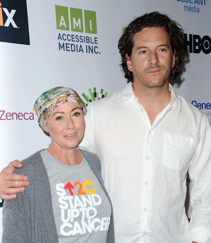 Shannen Doherty and husband Kurt Iswarienko attend 