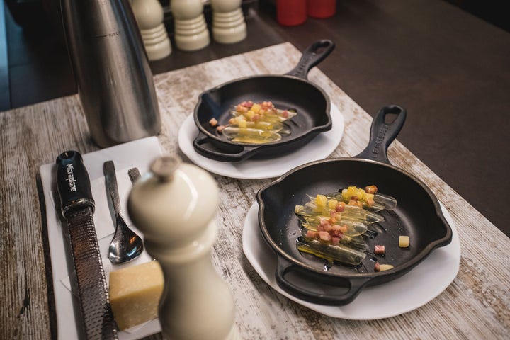 Uno de los platos del restaurante Disfrutar en Barcelona.