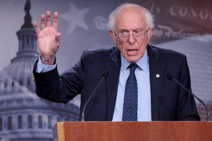 Sen. Bernie Sanders answers questions during a press conference at the U.S. Capitol on Oct. 6 in Washington, D.C.