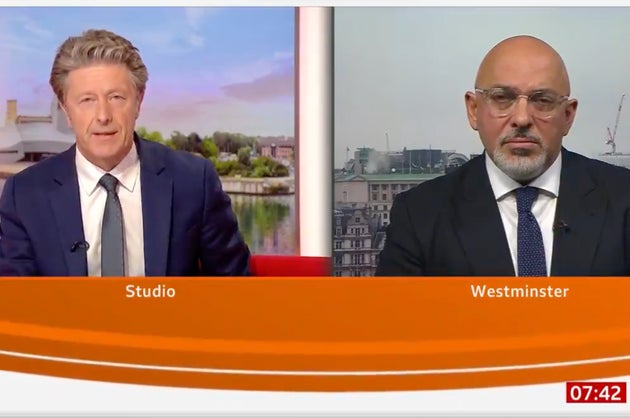 BBC Breakfast host Charlie Stayt and education secretary Nadim