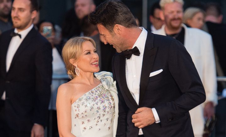 Kylie Minogue and her partner Paul Solomons