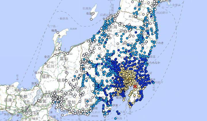 気象庁公式サイトの地震情報