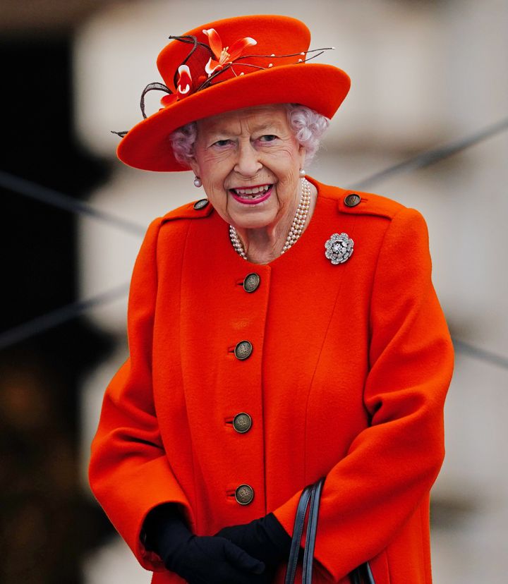 Queen Elizabeth attends the launch of the Queen's Baton Relay for Birmingham 2022, the XXII Commonwealth Games at Buckingham Palace on Oct. 7 in London.