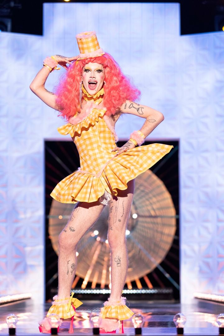Charity Kase on the Drag Race runway