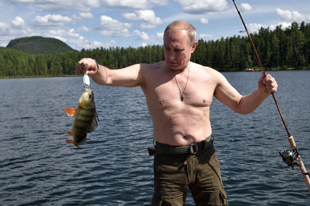 Putin fishing in