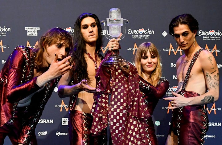 Οι νικητές Maneskin στη Eurovision του Ρότερνταμ, 23 Μαΐου 2021. REUTERS/Piroschka van de Wouw TPX IMAGES OF THE DAY