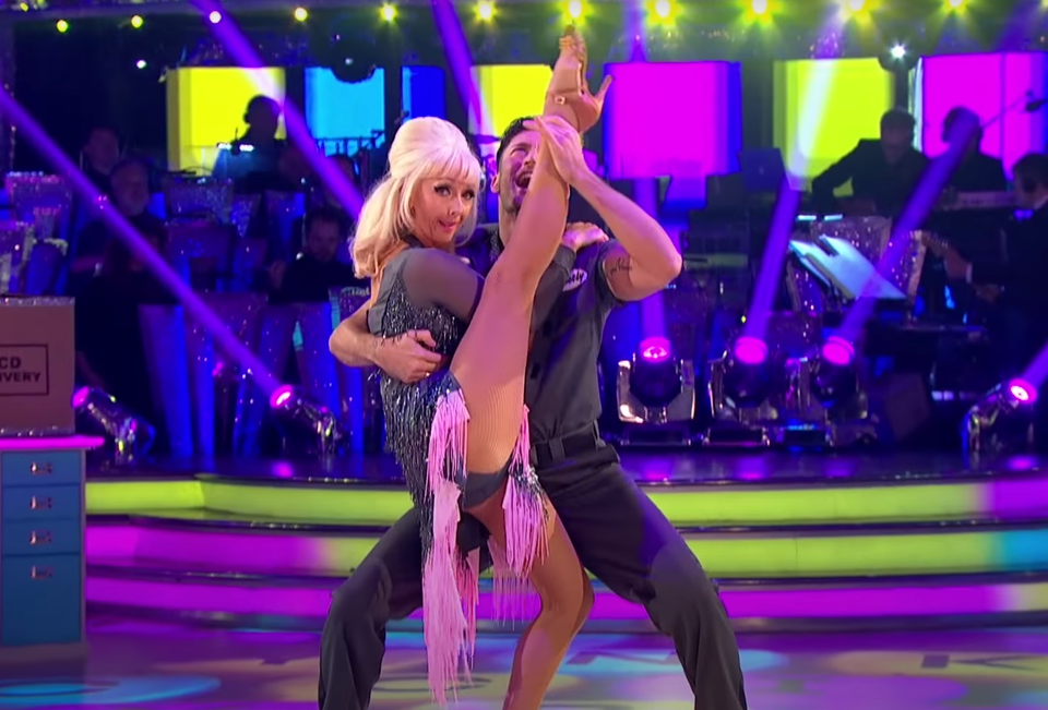 Debbie McGee showcased her splits on a number of occasions during her Strictly