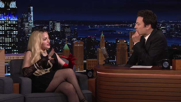 Madonna during her appearance on Jimmy Fallon's talk
