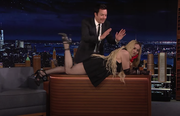 The host seemed somewhat flustered by Madonna's