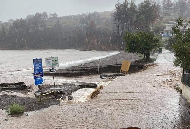 Εικόνες καταστροφής στη Βόρεια Εύβοια από τις πλημμύρες της