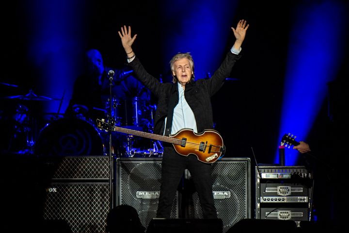 Paul McCartney, seen performing in 2018, said he wanted The Beatles to continue but John Lennon wanted out. 