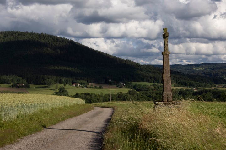 A road leading to Les Poulières.