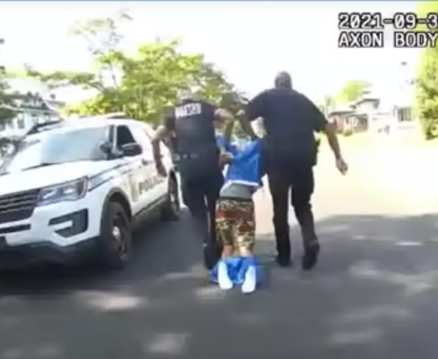 Owensby was seen being dragged to the back of a police vehicle after officers accused him of disobeying
