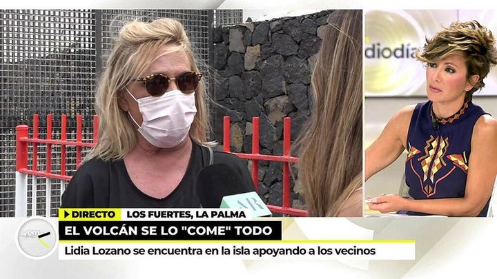 Lydia Lozano, enviada especial a La Palma.