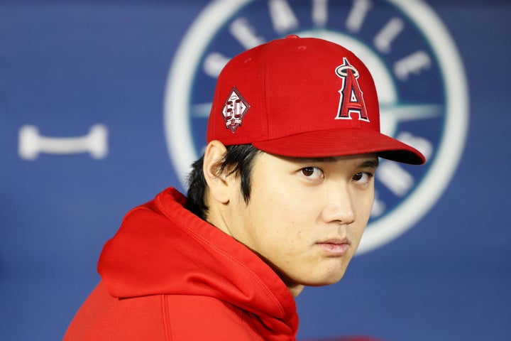 エンゼルスの大谷翔平選手（2021年10月3日撮影）