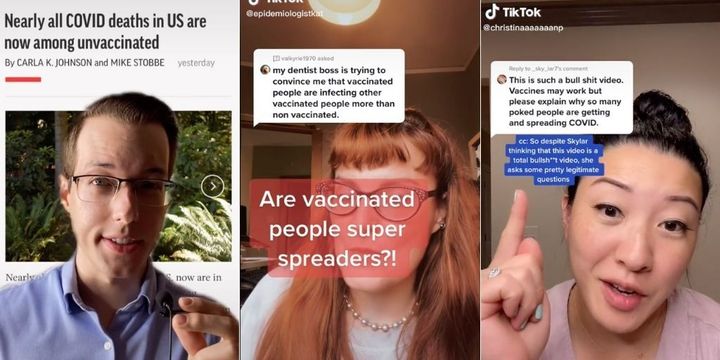 On TikTok, medical experts and scientists are gaining huge followings for debunking COVID and vaccine myths. 