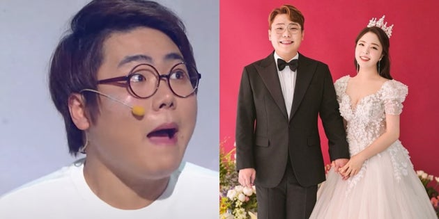 개그맨 송필근과 예비 신부.