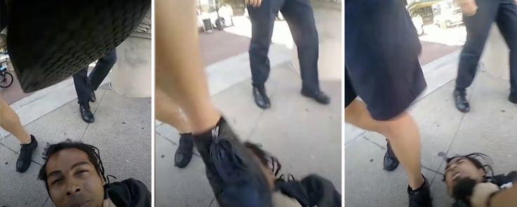 Police body camera footage shows Indianapolis Metropolitan Police Sgt. Eric Huxley walking up to Jermaine Vaughn and stomping on his head during a Sept. 24 arrest.