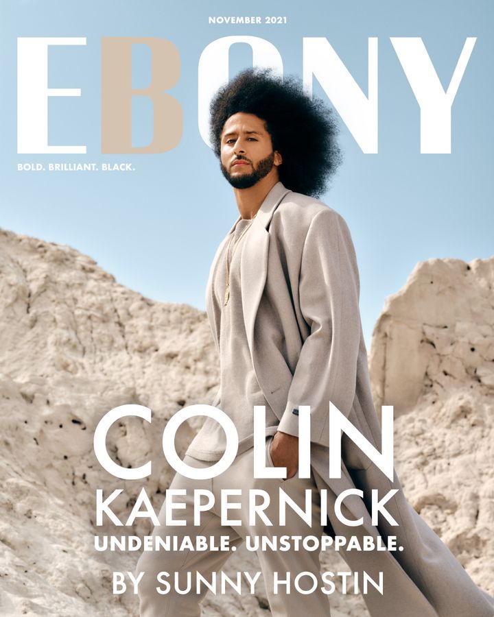 Ebony’s November 2021 cover featuring Colin Kaepernick.