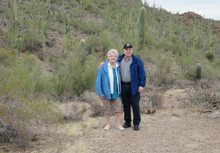 The author and Brenda in Arizona on their last trip together in 2018.