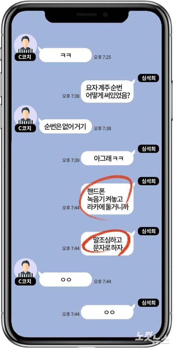 심석희 선수가 2018년 평창올림픽 당시 락커룸을 녹취하겠다며 C코치와 나눈 대화