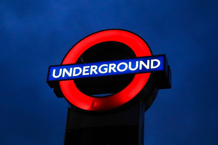 The sign for the London underground station