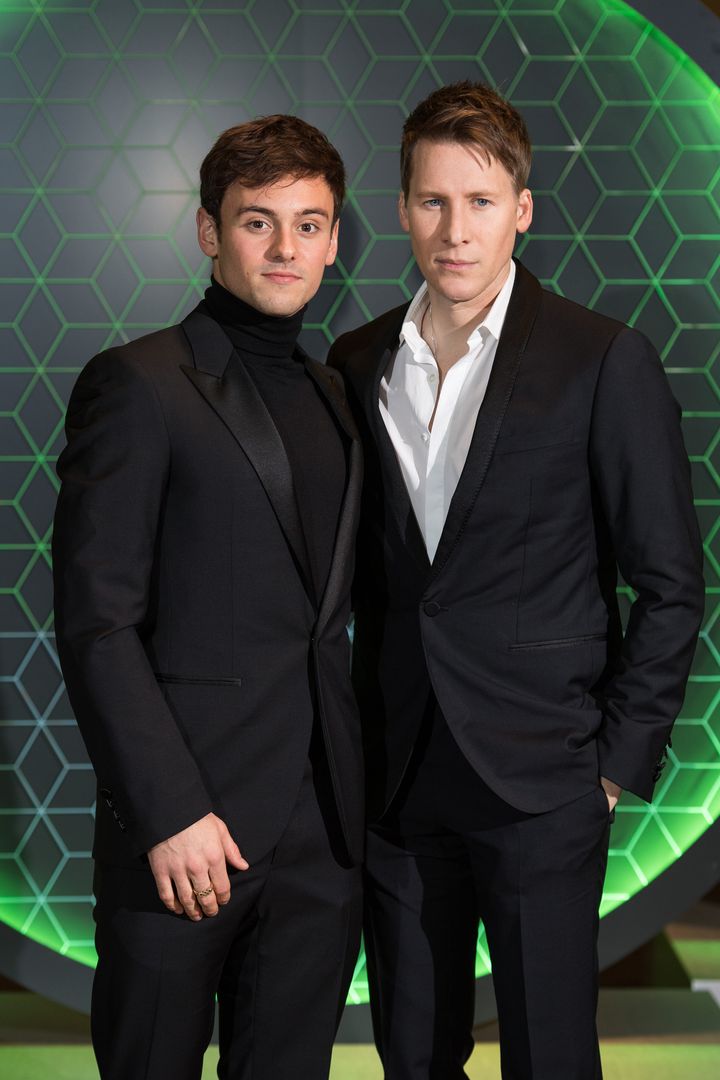 Tom Daley and his husband Dustin Lance Black in 2018