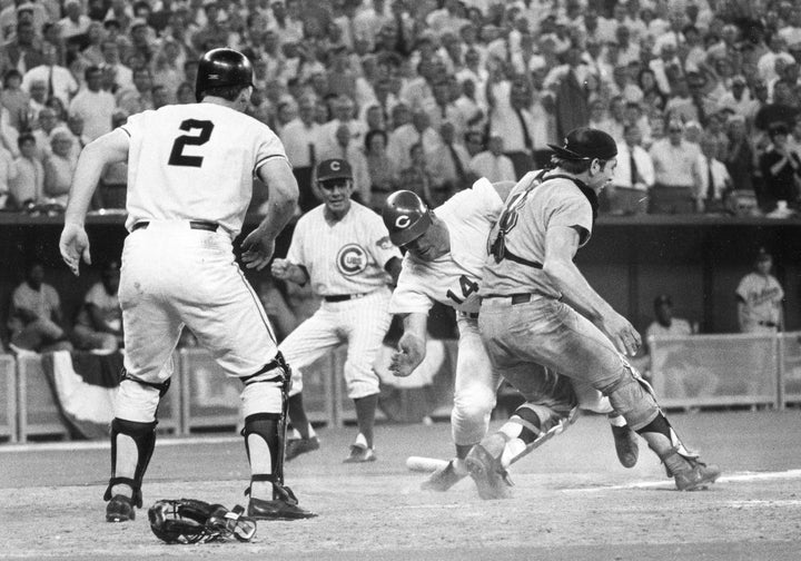 Pete Rose slammed into Fosse to score the winning run in the 1970 All-Star Game.