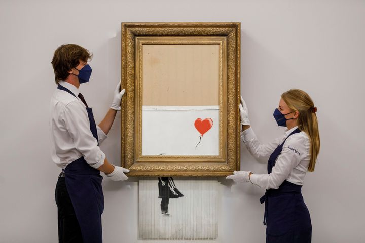 “Love is in the Bin” was offered by Sotheby’s in London.