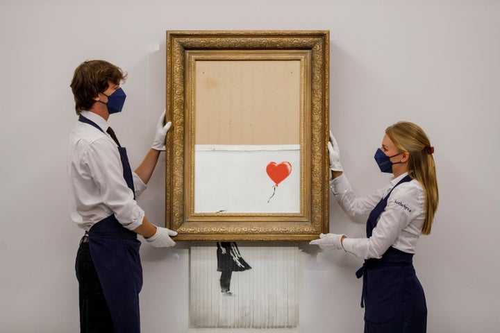 “Love is in the Bin” was offered by Sotheby’s in London.