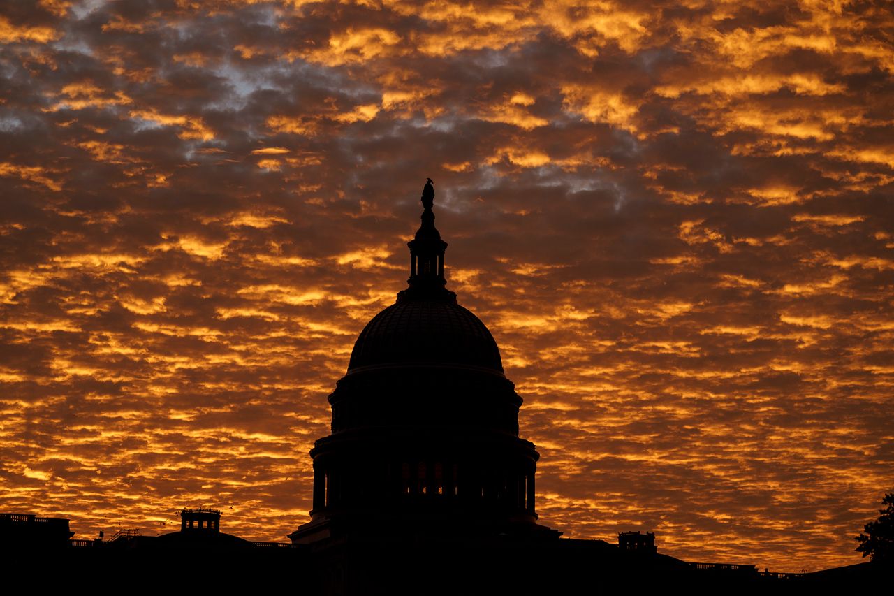The U.S. Capitol at sunrise, in Washington, on Oct. 15.