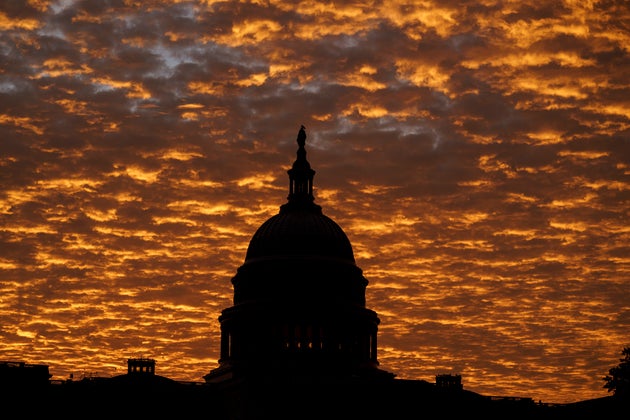 The U.S. Capitol at sunrise, in Washington, on Oct.