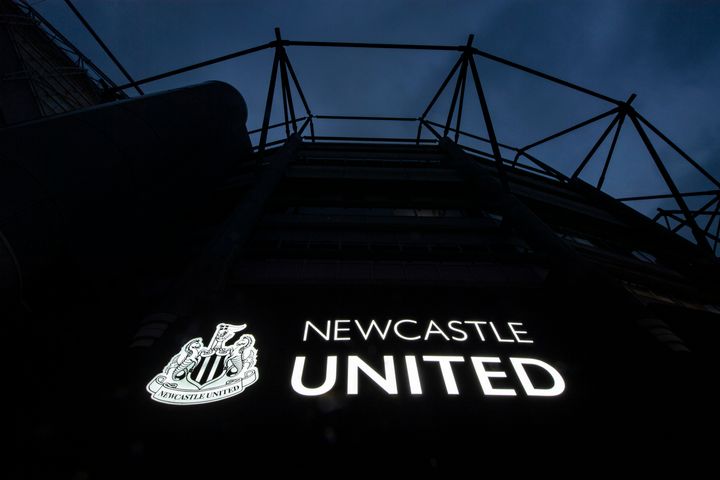 NEWCASTLE, ENGLAND - OCTOBER 14: A General view of the outside of St James' Park, home of Newcastle United FC on October 14, 2021 in Newcastle, England (Photo by Visionhaus/Getty Images)
