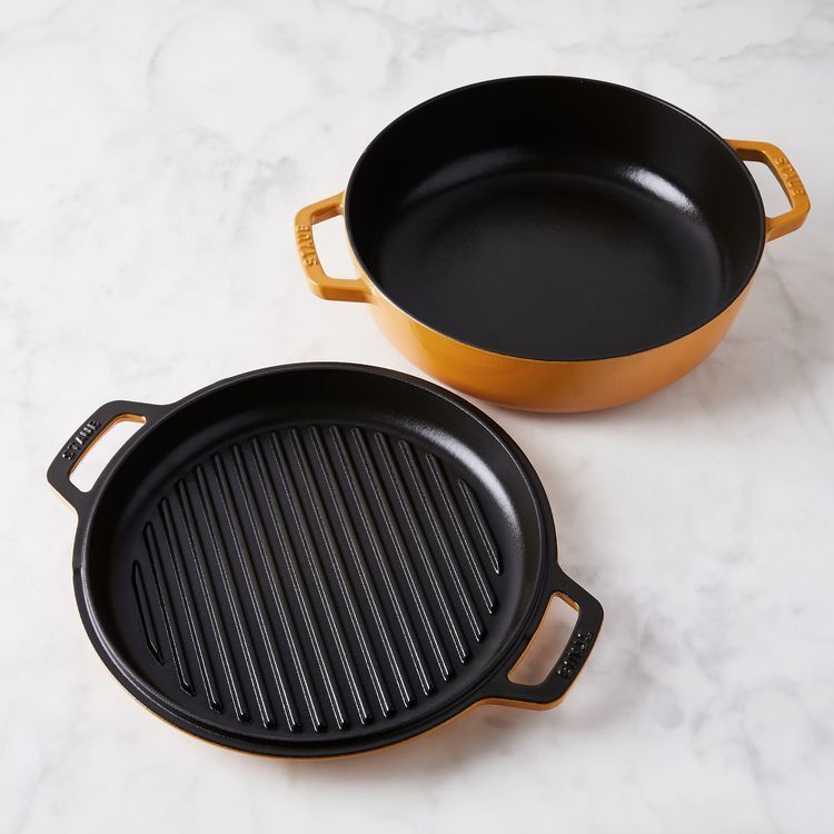 A highly versatile 2-in-1 grill pan and cocotte