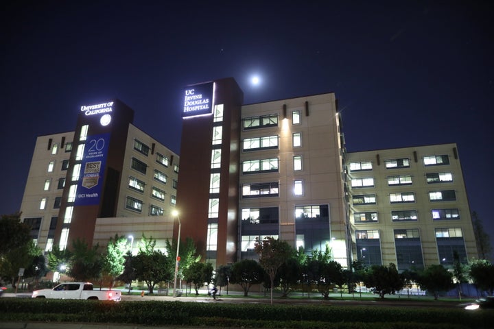 Former U.S. President Bill Clinton was admitted to the UCI Medical Center, pictured, on Tuesday with an infection.