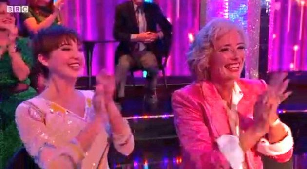 Emma with her daughter in the Strictly audience
