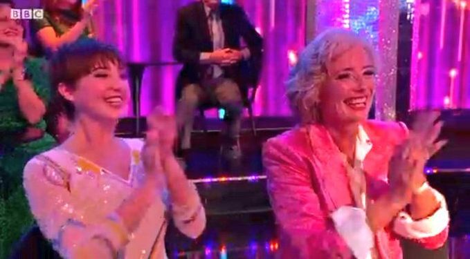 Emma with her daughter in the Strictly audience