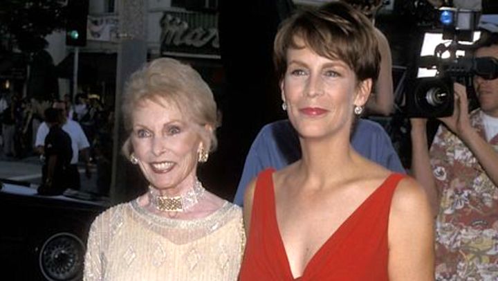Janet Leigh and Jamie Lee Curtis at the "Halloween H20: 20 Years Later" premiere in 1998.